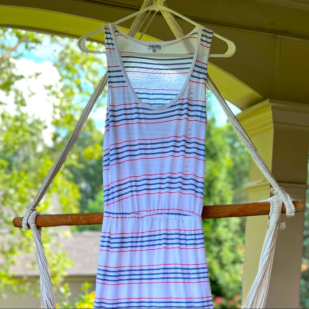 Splendid Red/White/Blue Striped Lined Tank Dress Sz. S